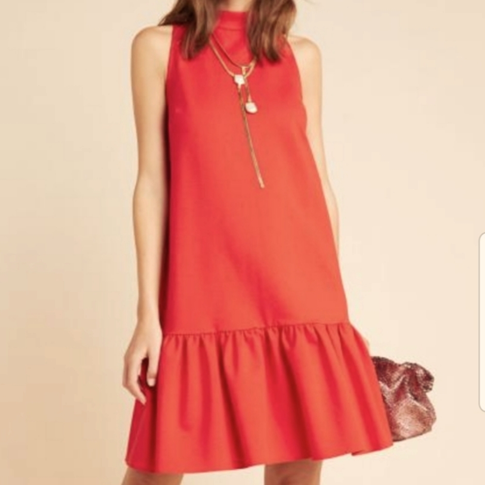 Anthropologie Maeve Alissa Red Dress Size S